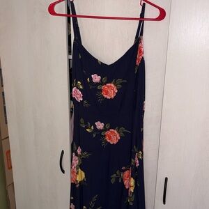 Old Navy Navy Floral Maxi Dress